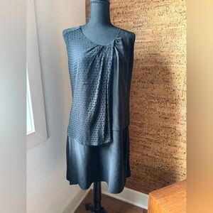 EDUN Textured Black Mini Dress